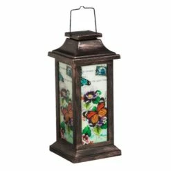 Best Sale 🔔 Outdoor Lighting Evergreen Fluttering Garden Friends Butterfly Solar Lantern 🎁