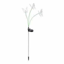 Hot Sale 😍 Lawn & Garden Decor Evergreen Butterfly Solar Garden Stake 👍