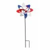 Cheapest 🔔 Lawn & Garden Decor Evergreen Red & Blue Wave Americana Mini Kinetic Windmill 👏