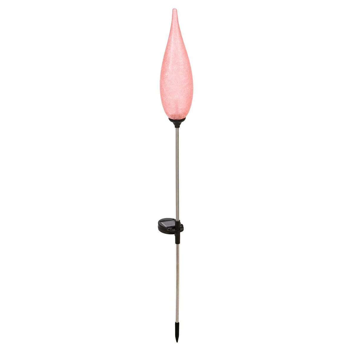 Cheap ๐ Outdoor Lighting Evergreen Fire Flame Pink Feather Finish Solar Glass Torch ๐งจ