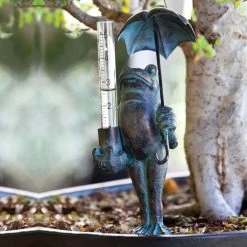 Wholesale 🔥 Lawn & Garden Decor Evergreen Decorative Frog Rain Gauge 🌟