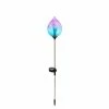 Discount ⭐ Lawn & Garden Decor Evergreen Fiberoptic Blue And Purple Ombre Solar Glass Torch ❤️