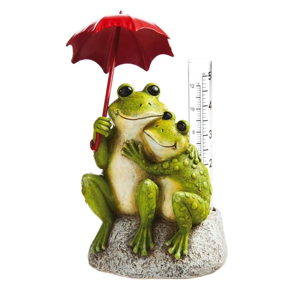 Budget 👏 Lawn & Garden Decor Evergreen Frog Lovers Garden Statue With Rain Gauge 🔔