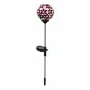 Flash Sale 👍 Lawn & Garden Decor Evergreen 22in. Solar Mosaic Red And Purple Globe Garden Stakes ⭐