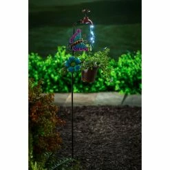 Best reviews of 😍 Lawn & Garden Decor Evergreen 36.25in. Butterfly Twinkling Light Solar Garden Stake ❤️