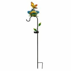 Flash Sale 🧨 Lawn & Garden Decor Evergreen 37in. Solar Dragonfly And Shepherds Hook Garden Stake ⭐