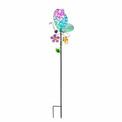 Buy ✔️ Lawn & Garden Decor Evergreen 36in. Butterfly Secret Solar Garden Stakes 😉