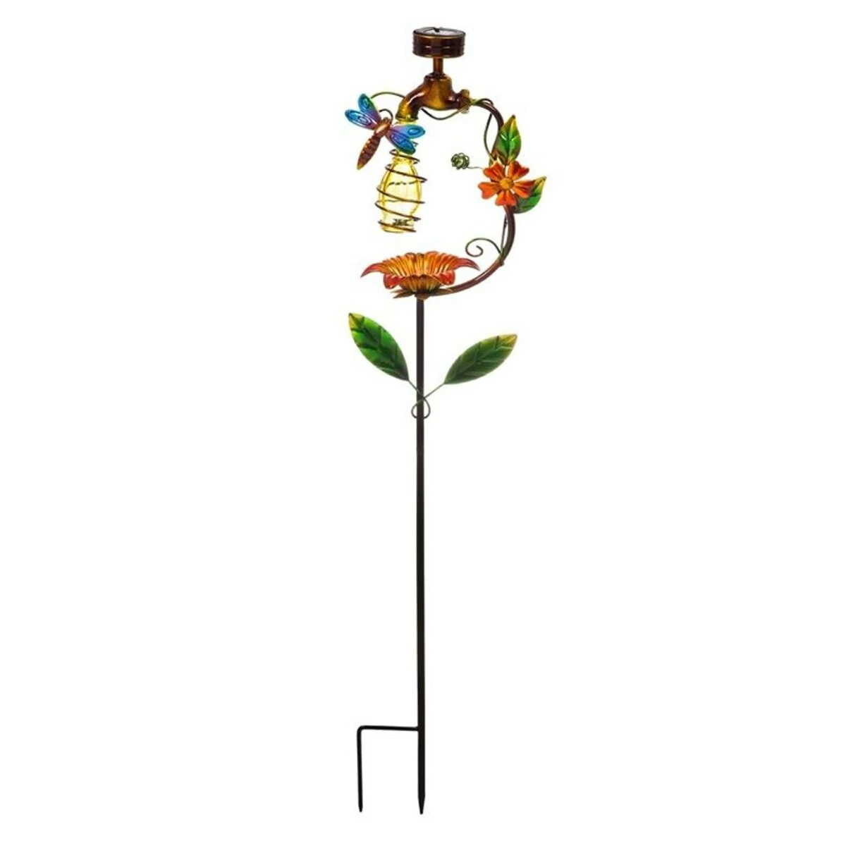 Best deal 👍 Lawn & Garden Decor Evergreen 34.5in. Dragonfly Solar Garden Faucet Stake 🎁