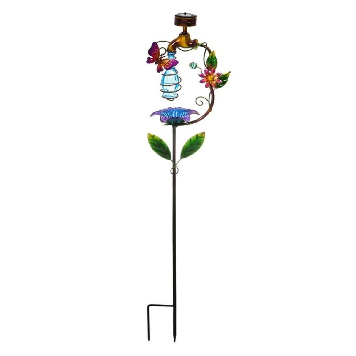 Hot Sale ๐ Lawn & Garden Decor Evergreen 34.5in. Butterfly Solar Garden Faucet Stake โญ