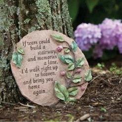 Promo 🤩 Lawn & Garden Decor Evergreen If Tears Can Build A Stairway Stepping Stone ✨