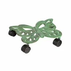 Brand new 😉 Lawn & Garden Decor Evergreen 12in. Distressed Verdigris Butterfly Plant Trolley 🥰