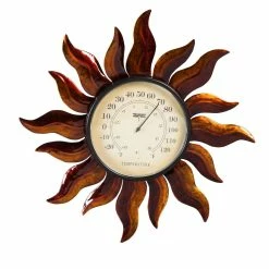 Wholesale 🎉 Lawn & Garden Decor Evergreen Sun Glass And Metal Outdoor Wall Thermometer ✨