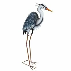 Cheap 🌟 Lawn & Garden Decor Evergreen 19in. Metal Grey Heron 🔥