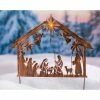 Best deal 👏 Lawn & Garden Decor Evergreen 28in. Solar Illuminated Nativity Stake 🛒