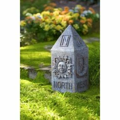 New 🎁 Lawn & Garden Decor Evergreen 17in. Compass Garden Totem 🌟