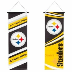Cheap 🤩 Wall Decor Evergreen Pittsburgh Steelers Dowel Banner Suede Flag 🥰
