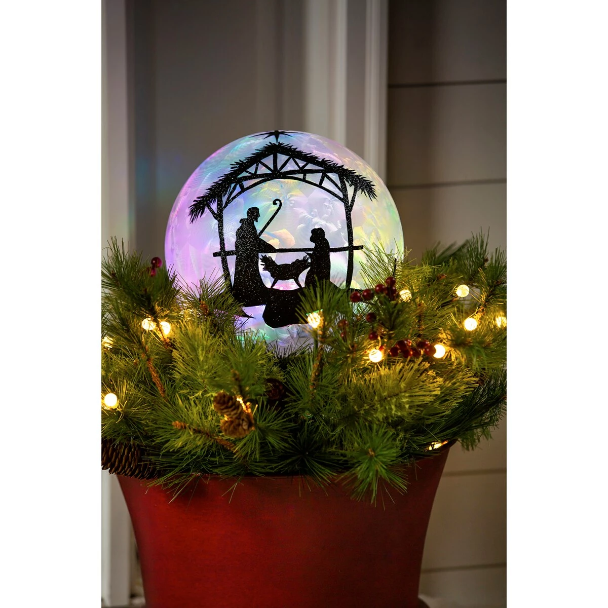 Budget 💯 Lawn & Garden Decor Evergreen Hologram Star & Angel Gazing Ball 😀 - Image 2