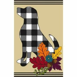 Cheap 🥰 Patio & Outdoor Evergreen Fall 🐕 Dog Silhouette Garden Applique Flag ❤️