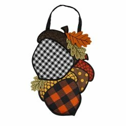 Best deal 🧨 Lawn & Garden Decor Evergreen Buffalo Check Acorn Door Decor ⭐