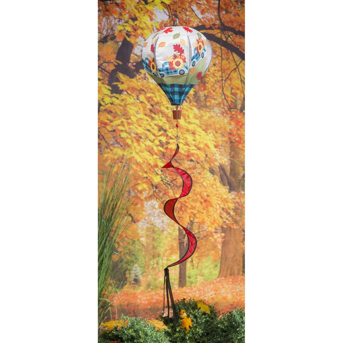 Cheap โ๏ธ Lawn & Garden Decor Evergreen Fall Plaid Truck Animated Burlap Balloon Spinner ๐ - Image 3