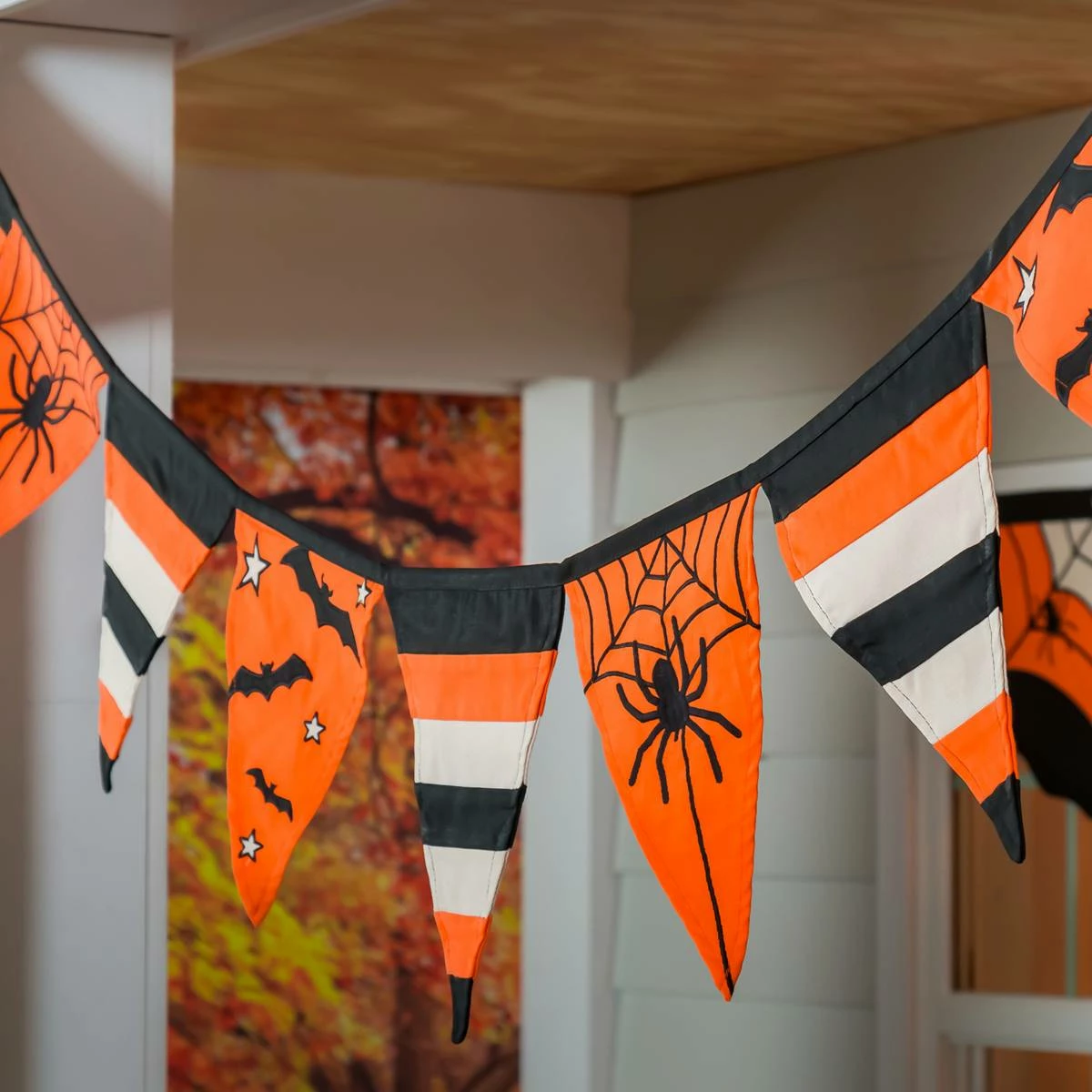 Best deal โจ Lawn & Garden Decor Evergreen ๐ง Halloween Alternating Pattern Pennant โญ - Image 2