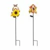 Outlet 👍 Lawn & Garden Decor Evergreen Solar Fall Flowers And Owl Garden Stake 😍