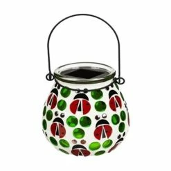 Cheapest ๐ Outdoor Lighting Evergreen Pollinators And Patterns Ladybug Mosaic Solar Lantern ๐