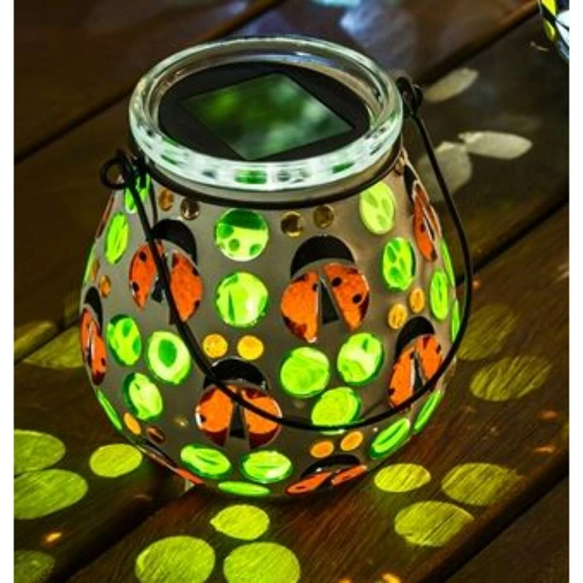 Cheapest π Outdoor Lighting Evergreen Pollinators And Patterns Ladybug Mosaic Solar Lantern π - Image 2
