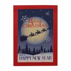 Best Pirce 🔔 Lawn & Garden Decor Evergreen Merry 🎄 Christmas & Happy New Year Garden Flag ⌛