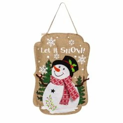 Best reviews of 💯 Lawn & Garden Decor Evergreen Sparkle Snowman Lighted Door Decor 🤩