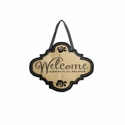 Flash Sale ⌛ Lawn & Garden Decor Evergreen Welcome Burlap Door Decor 😀