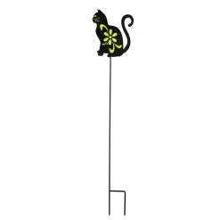 Outlet 💯 Lawn & Garden Decor Evergreen Glow In The Dark Cat Garden Stake 🧨