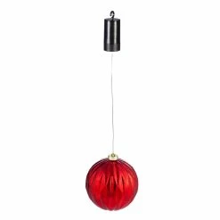 Buy 👏 Lawn & Garden Decor Evergreen 6in. Shatterproof LED Outdoor Ornament - Red ⭐