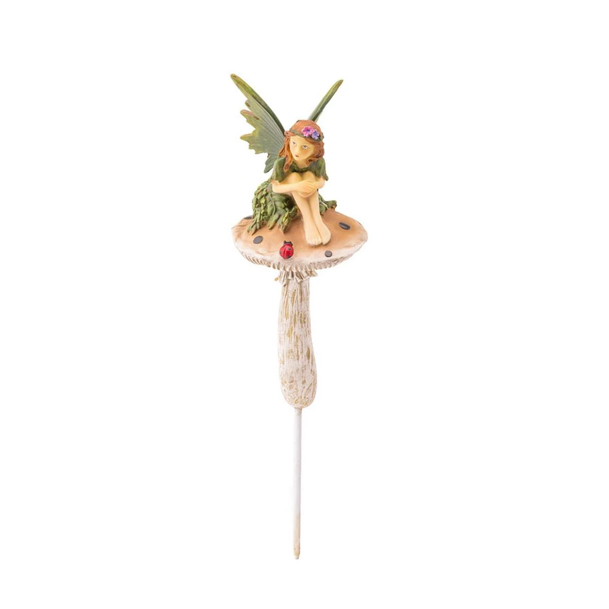 Top 10 ✔️ Lawn & Garden Decor Evergreen Fairy On A Mushroom With Ladybug Garden Stake ⭐