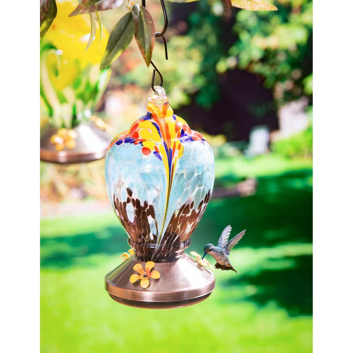 Best Sale 👏 Lawn & Garden Decor Evergreen Art Inspired Hummingbird Feeder ⌛ - Image 3