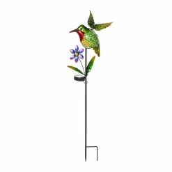 Outlet 💯 Lawn & Garden Decor Evergreen Hummingbird Solar Garden Stake 🔥