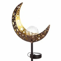 Top 10 โจ Lawn & Garden Decor Evergreen Crackle Moon Globe Solar Garden Stake ๐ฏ