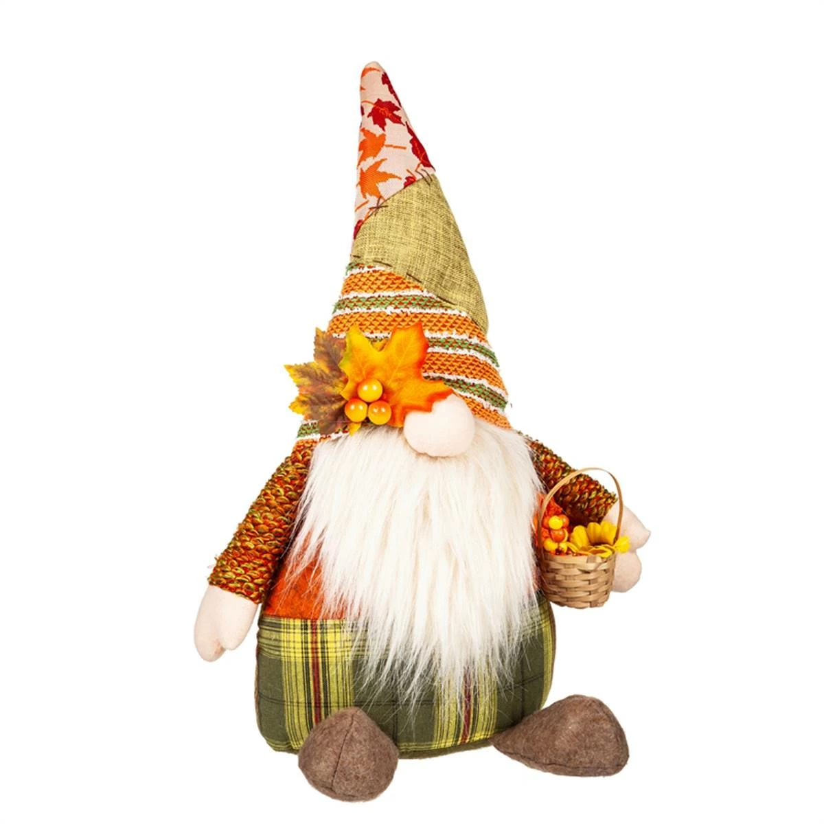 Best deal ๐ฅฐ Decorative Accents Evergreen Plush Harvest Gnome With Basket Table Decor ๐