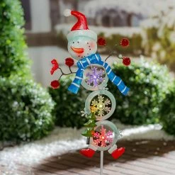 Top 10 โญ Lawn & Garden Decor Evergreen 38in. Color Changing Snowflakes Snowman Garden Stake ๐ฏ