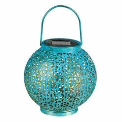Deals ✨ Lawn & Garden Decor Evergreen Solar Cut Out Lantern - Blue 🌟