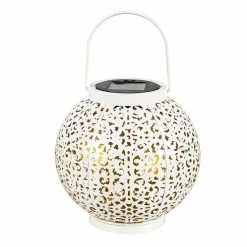 Budget ❤️ Lawn & Garden Decor Evergreen Solar Cut Out Lantern - White ❤️