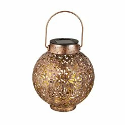 Cheap 🛒 Lawn & Garden Decor Evergreen Solar Bronze Cut Out Lanterns - Set Of 2 ✨