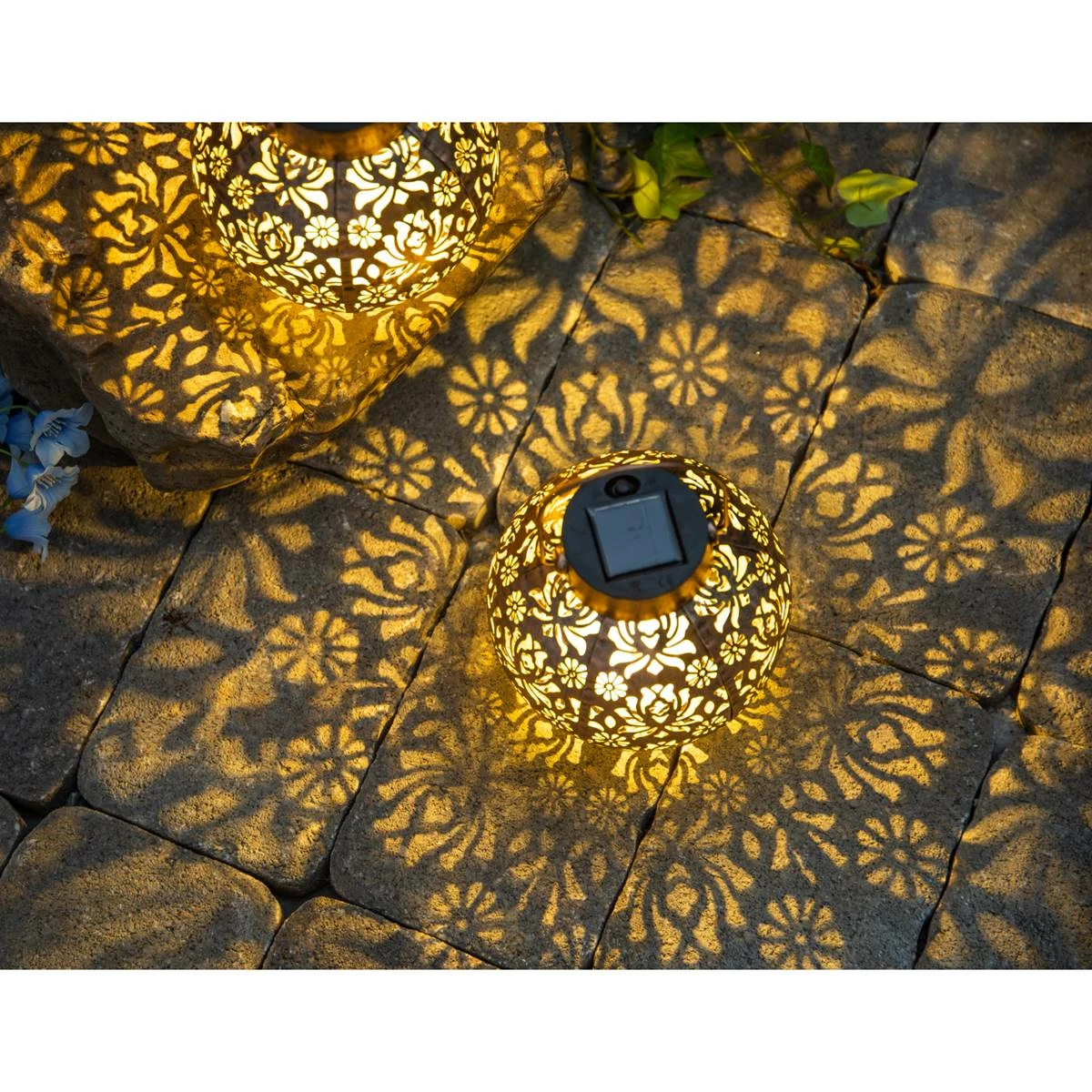 Cheap 🛒 Lawn & Garden Decor Evergreen Solar Bronze Cut Out Lanterns - Set Of 2 ✨ - Image 4