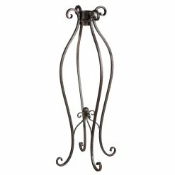 Wholesale 🔥 Lawn & Garden Decor Evergreen Black Metal Gazing Ball Display Stand 😀