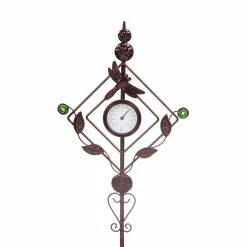 Discount ✨ Lawn & Garden Decor Evergreen 32in. Thermometer Dragonfly Garden Stake 😀