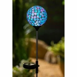 Discount ๐ Lawn & Garden Decor Evergreen 22in. Mosaic Globes Solar Garden Stakes ๐