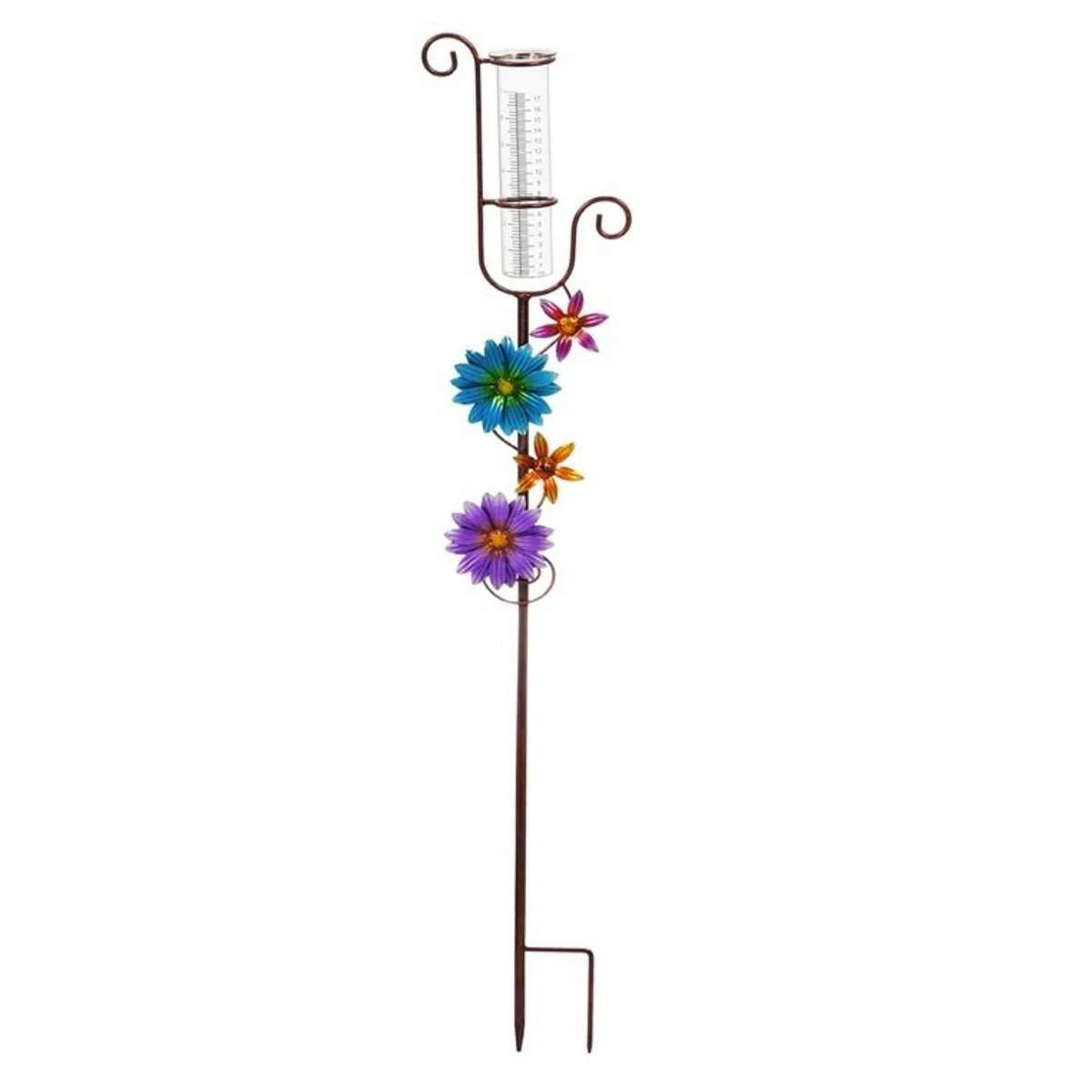 Cheap 😍 Lawn & Garden Decor Evergreen 42in. Floral Climbing Flower Rain Gauge 😀