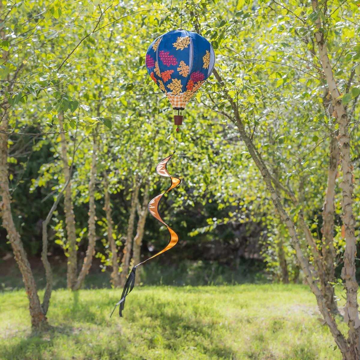 Budget 😍 Lawn & Garden Decor Evergreen Falling Leaves Animated Burlap Balloon Spinner 😍 - Image 2