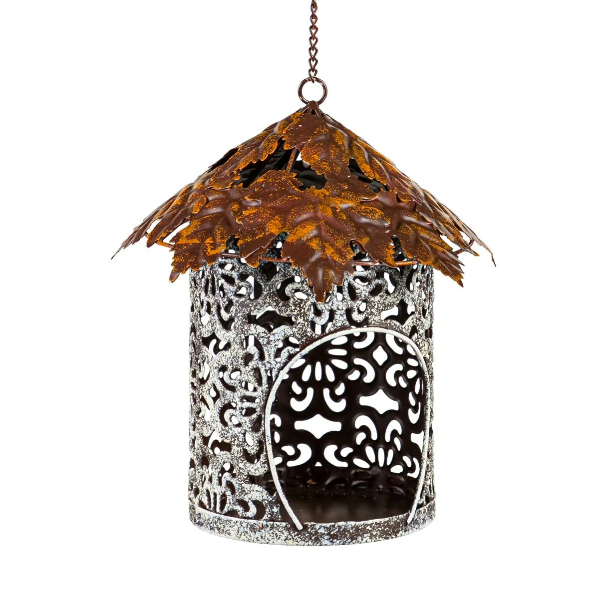 Wholesale ๐งจ Lawn & Garden Decor Evergreen Bird Feeder With Metal Maple Leaf Roof โค๏ธ - Image 3