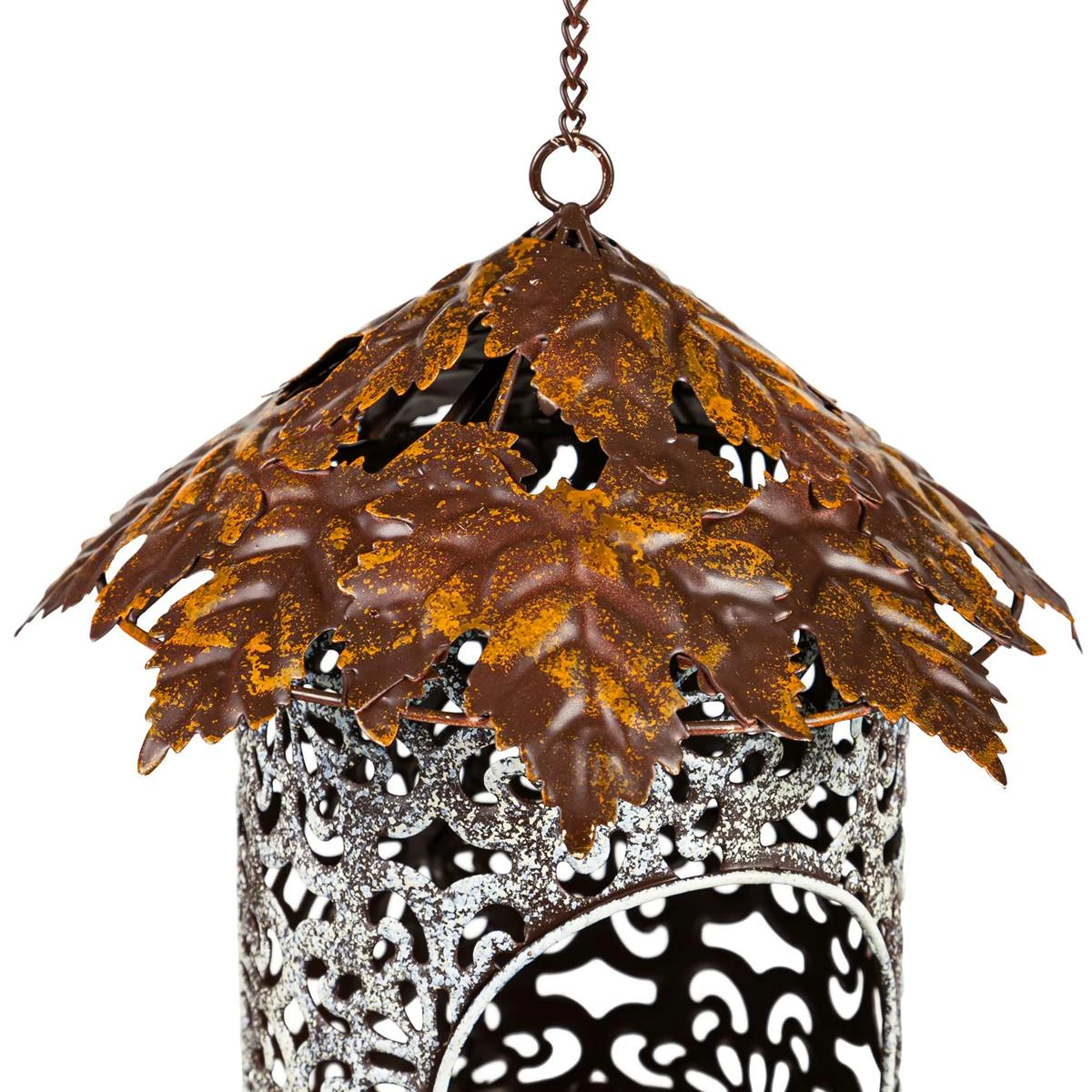 Wholesale ๐งจ Lawn & Garden Decor Evergreen Bird Feeder With Metal Maple Leaf Roof โค๏ธ - Image 4